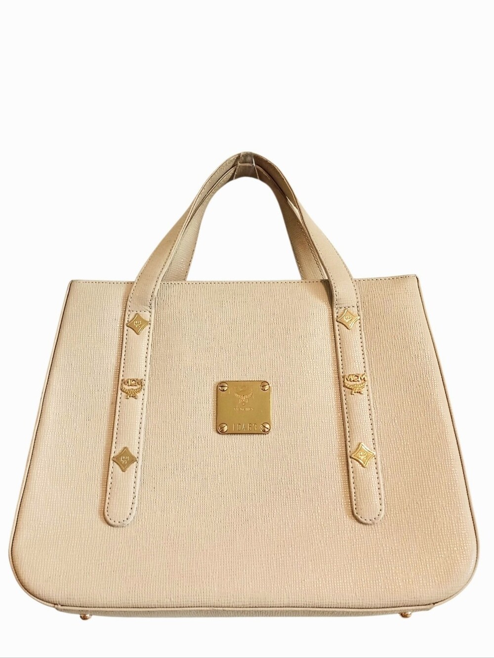 MCM Munich (München) Studded Structured Leather Tote Bag - Picture 6 of 15